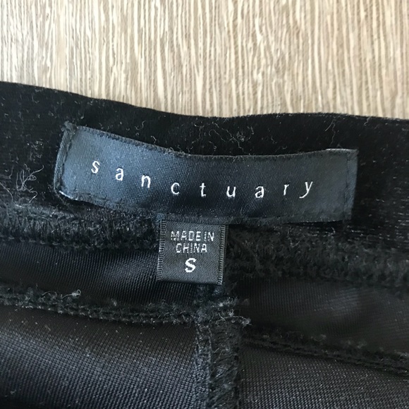 Sanctuary Black Velvet Skinny Legging Size Small - Picture 5 of 6